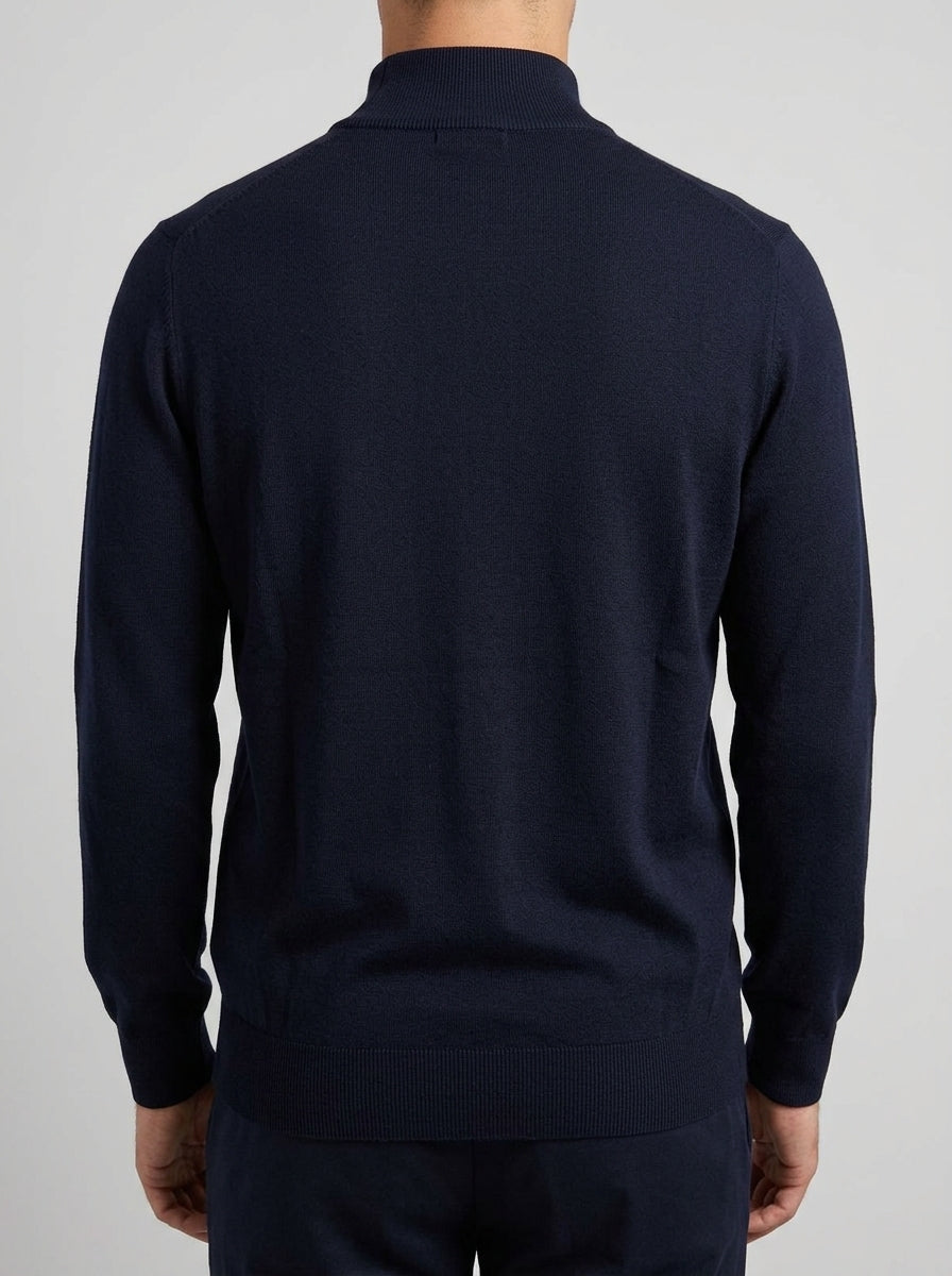 Lupetto lana merino blu 