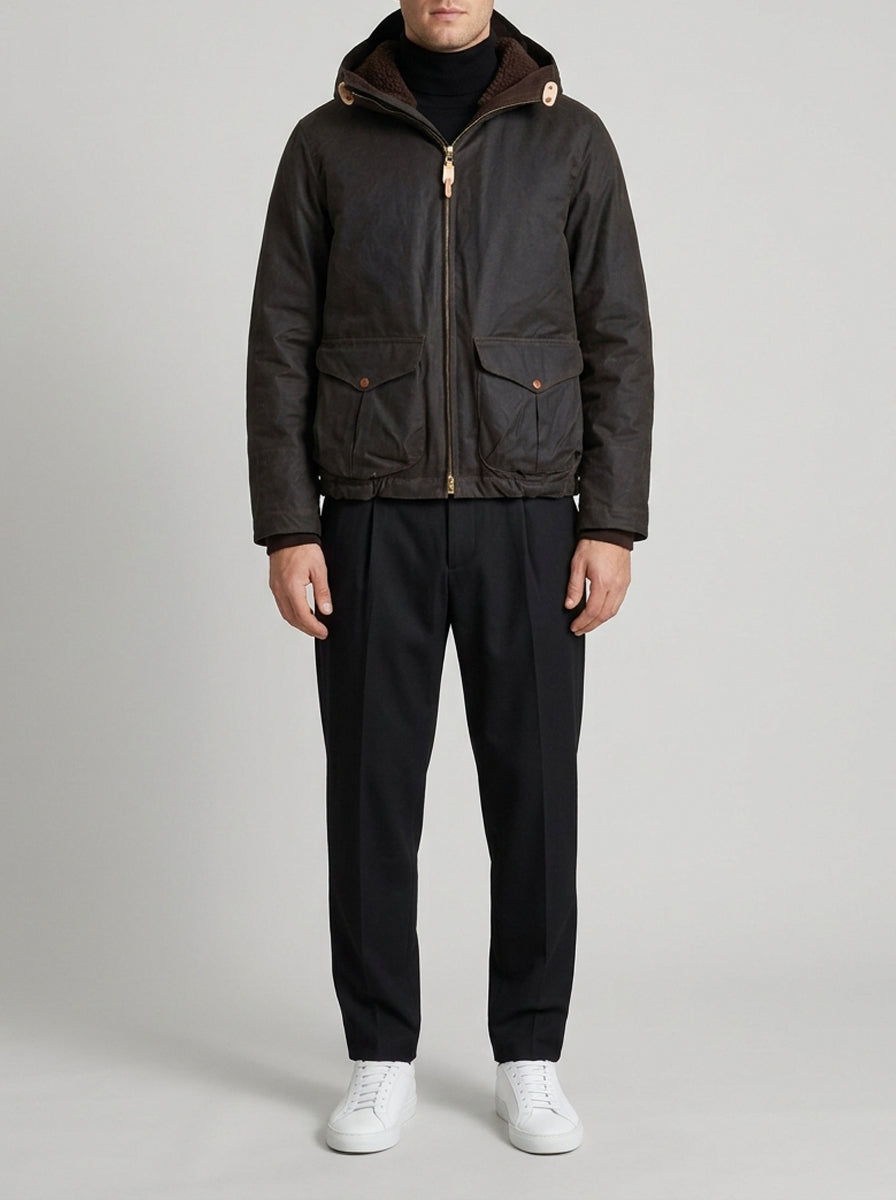 Giubbotto Field Coat dark choccolate 