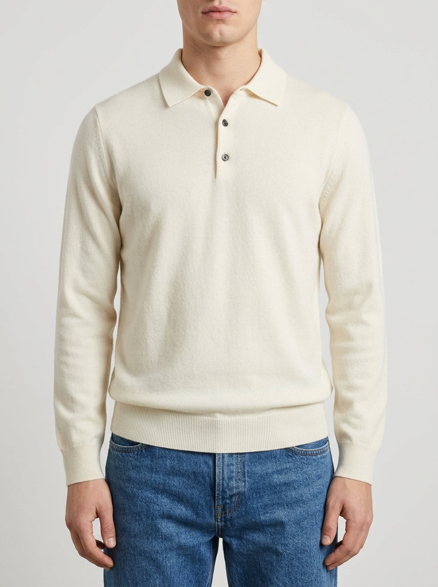 Polo Tre Bottoni  Panna 