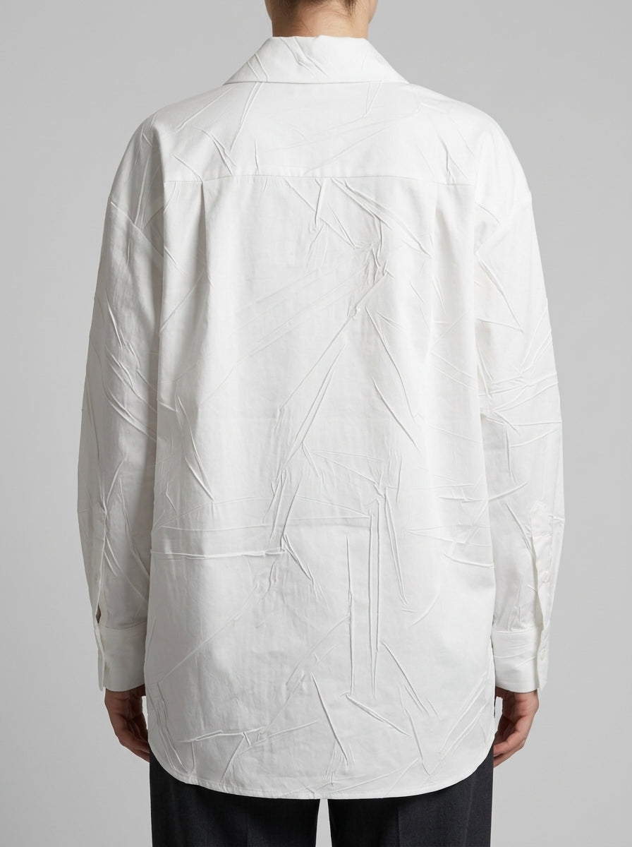 CAMICIA EFFETTO STROPICCIATO bianca 