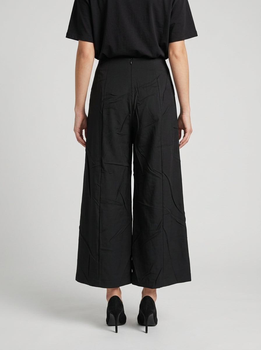 PANTALONE NERO  GAUCHO 