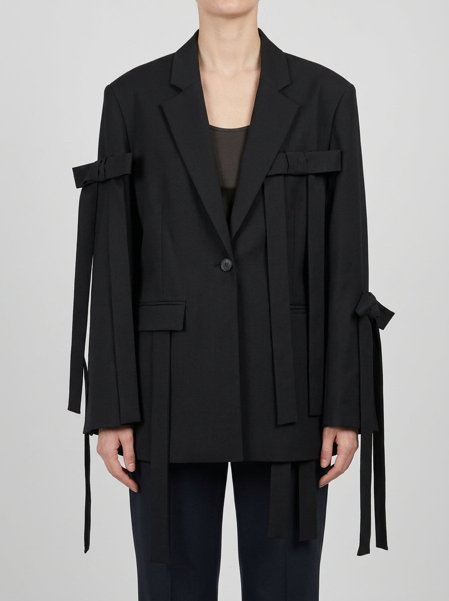 GIACCA BLAZER CON FIOCCHI NERA 