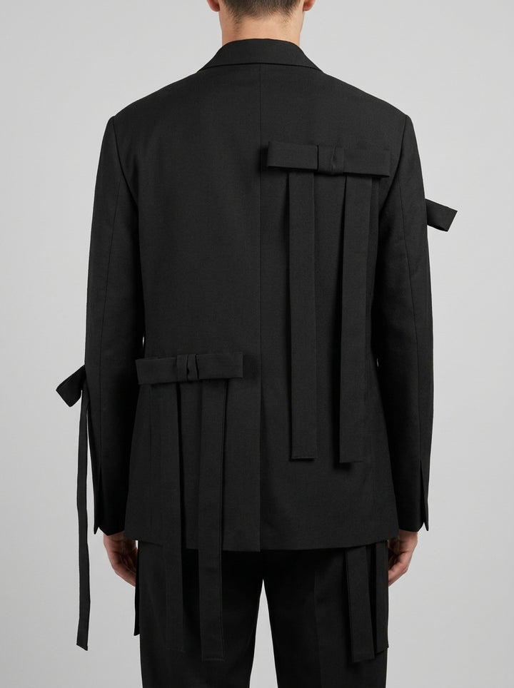 GIACCA BLAZER CON FIOCCHI NERA 