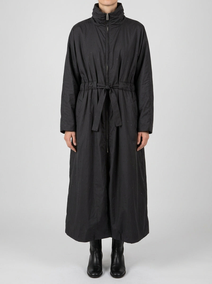 GIUBBOTTO LUNGO IN TAFFETA NERO 
