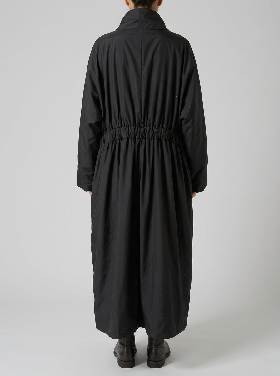 GIUBBOTTO LUNGO IN TAFFETA NERO 