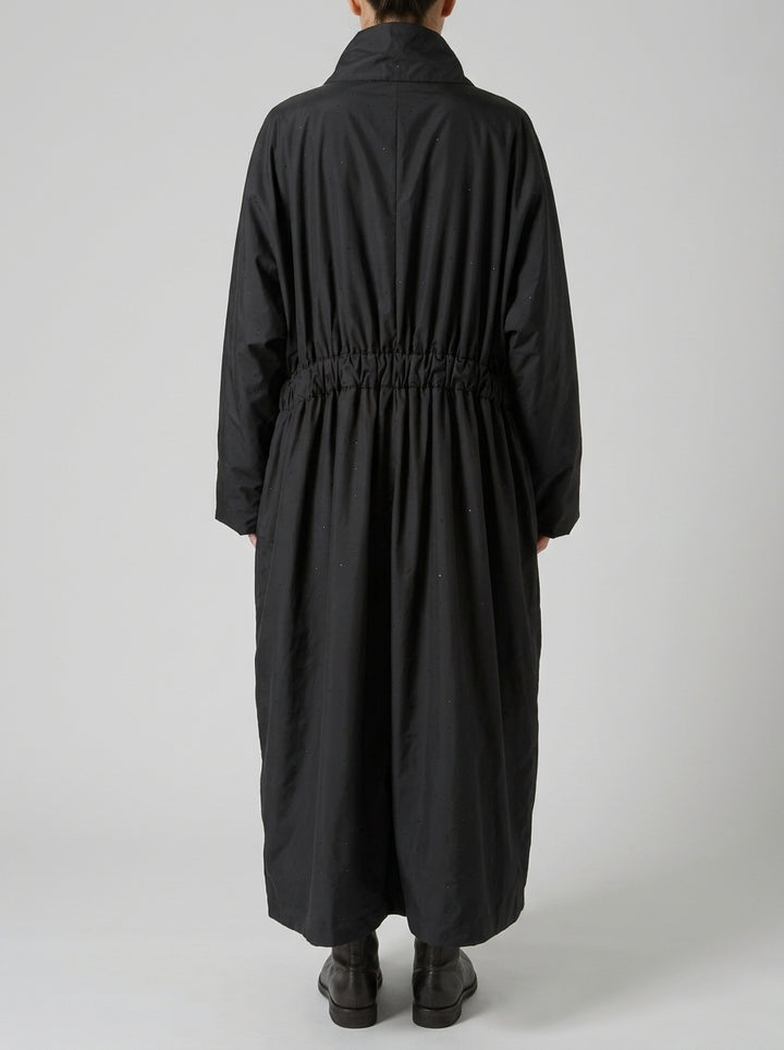 GIUBBOTTO LUNGO IN TAFFETA NERO 