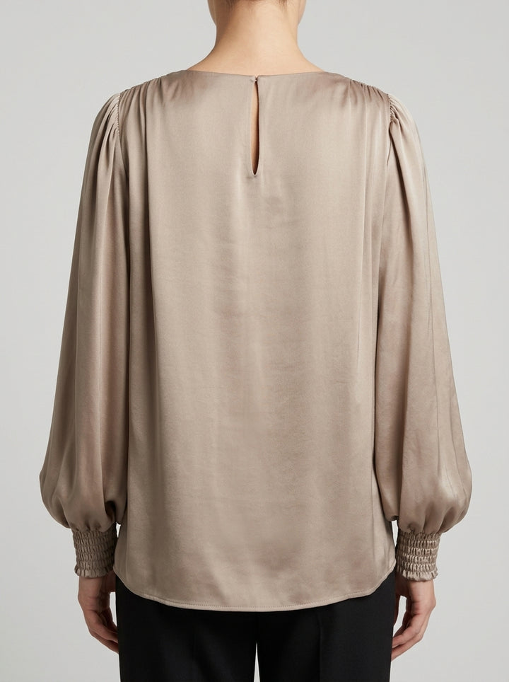 BLUSA MANICHE APERTE FANGO 