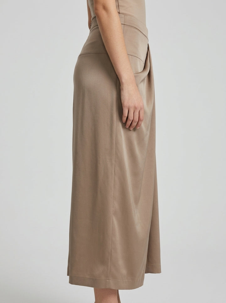 GONNA CON DRAPPEGGIO BEIGE 