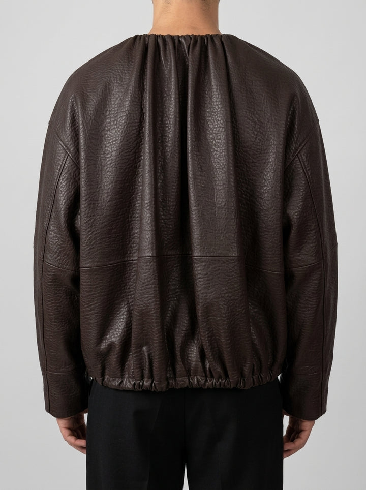 GIACCA IN SIMILPELLE CON COULISSE moro 