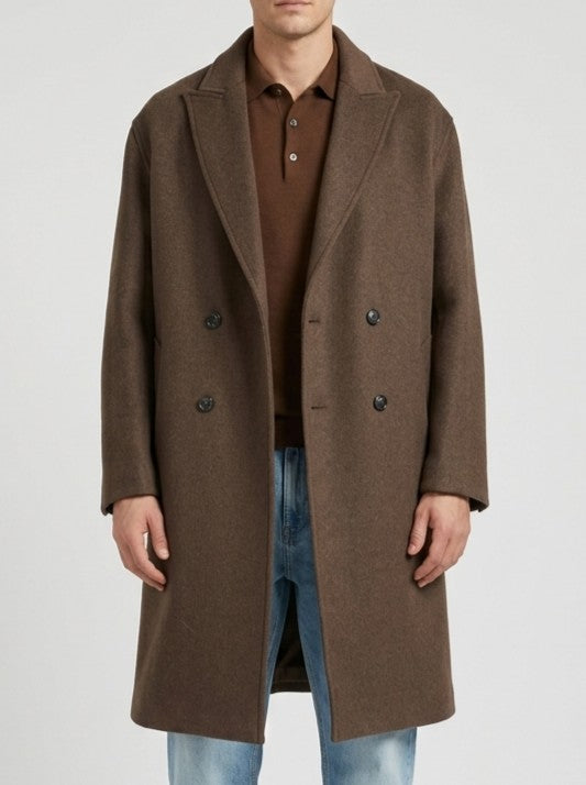 Cappotto Doppiopetto Lana - Testa di Moro 