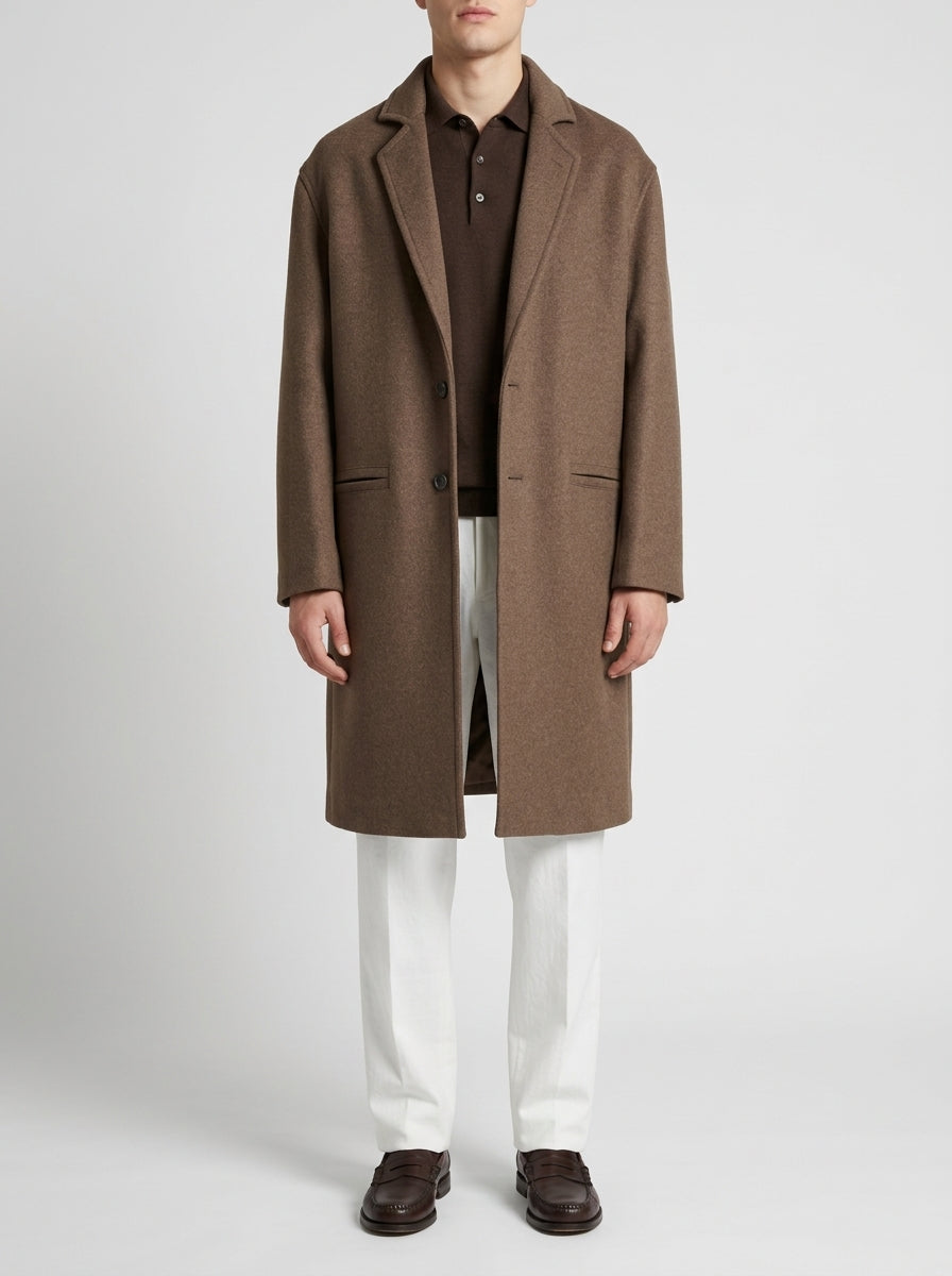 Cappotto Monopetto Seattle fango 