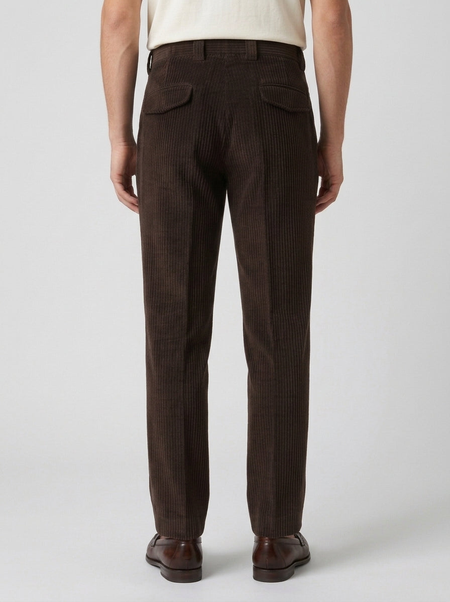 Pantalone Modello Texas in Velluto a Coste - Tonalità Moro 