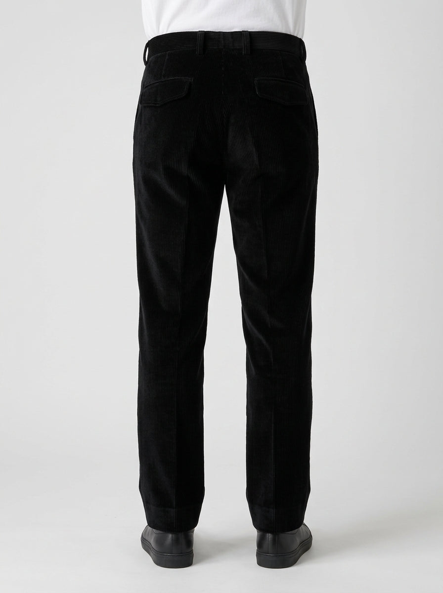 Pantalone Modello Texas in Velluto a Coste - Nero Profondo 