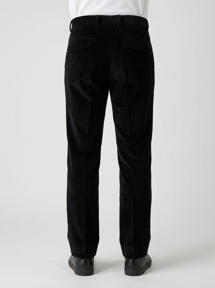 Pantalone Modello Texas in Velluto a Coste - Nero Profondo 