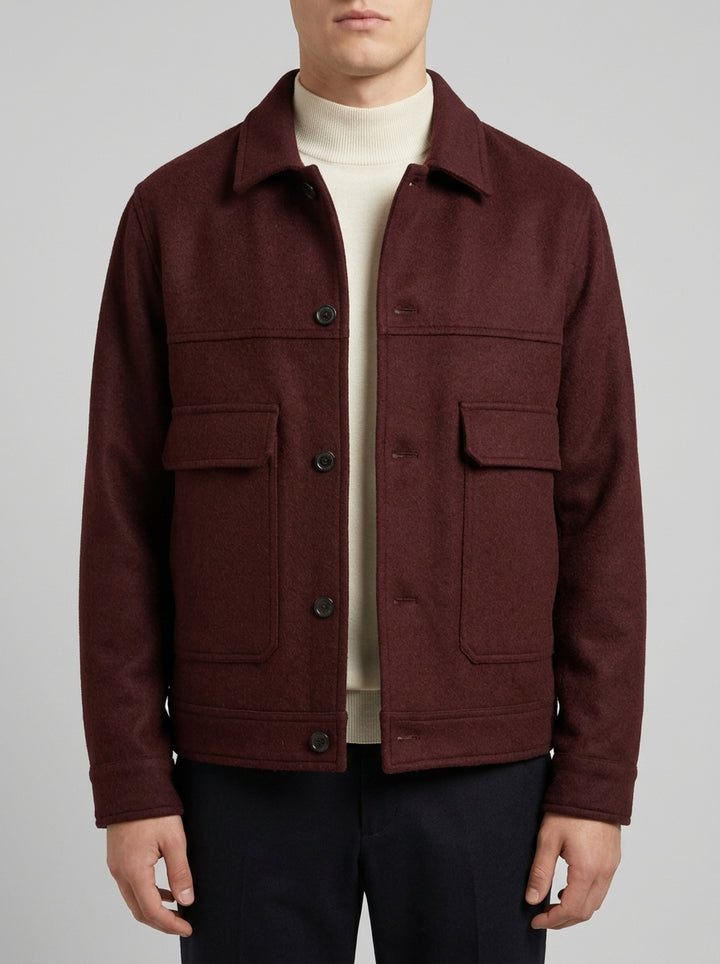 Giacca Yuma Lana Bordeaux 
