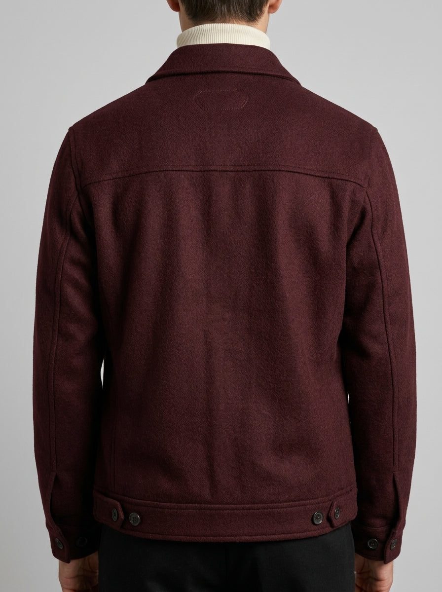 Giacca Yuma Lana Bordeaux 