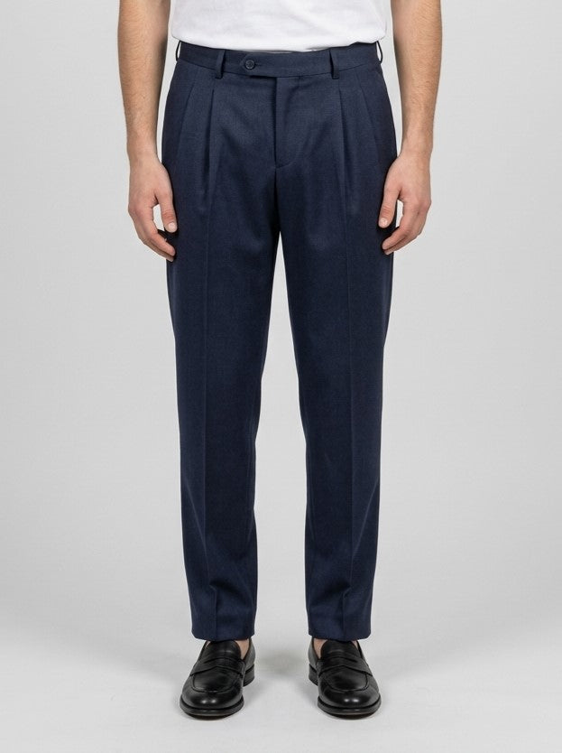Pantalone Sartoriale in Lana Marzotto Blu 