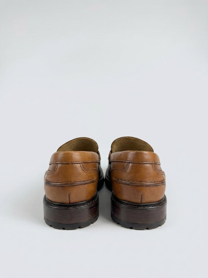 Mocassino Uomo Pelle Cuoio Fondo Gomma 
