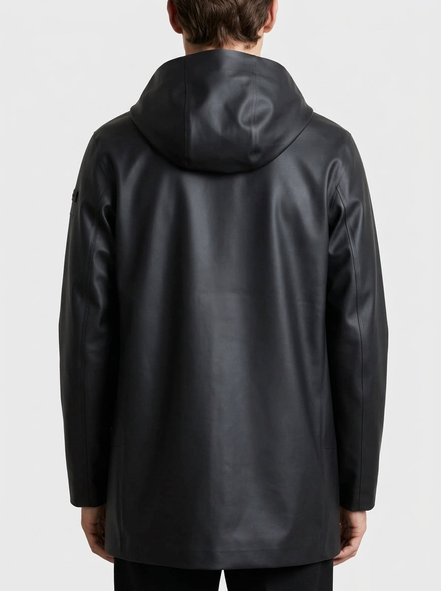 Double Rubber Floating Parka Jkt nero<BR/> 