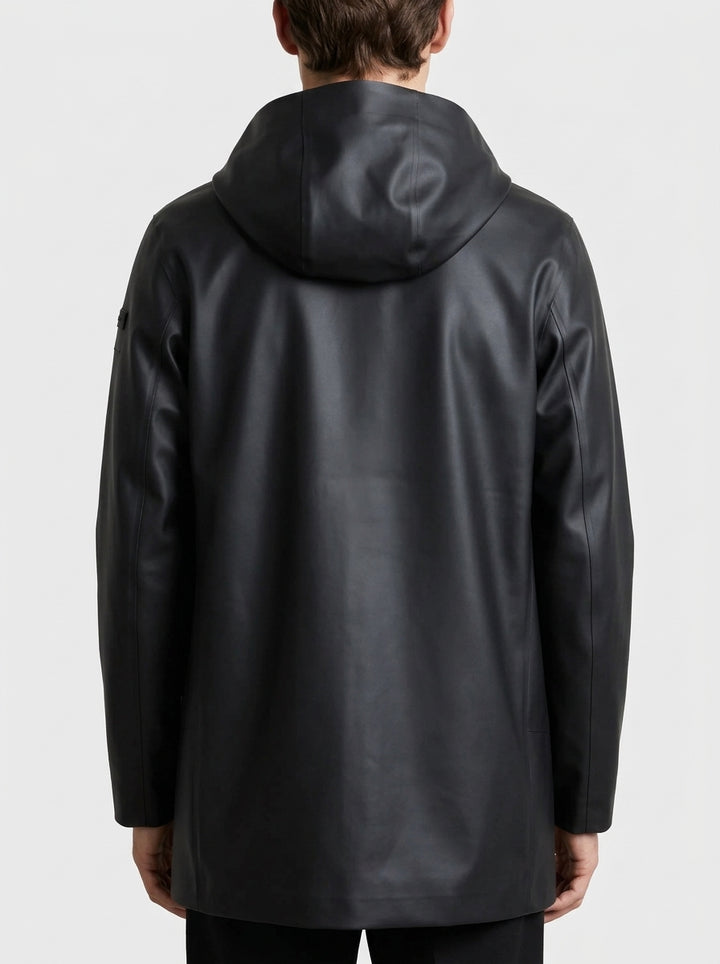 Double Rubber Floating Parka Jkt nero<BR/> 