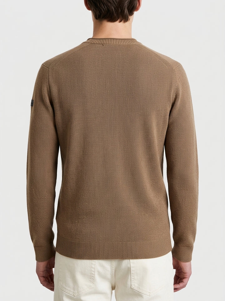 Cotton Techno Wash Round Knit biscotto 