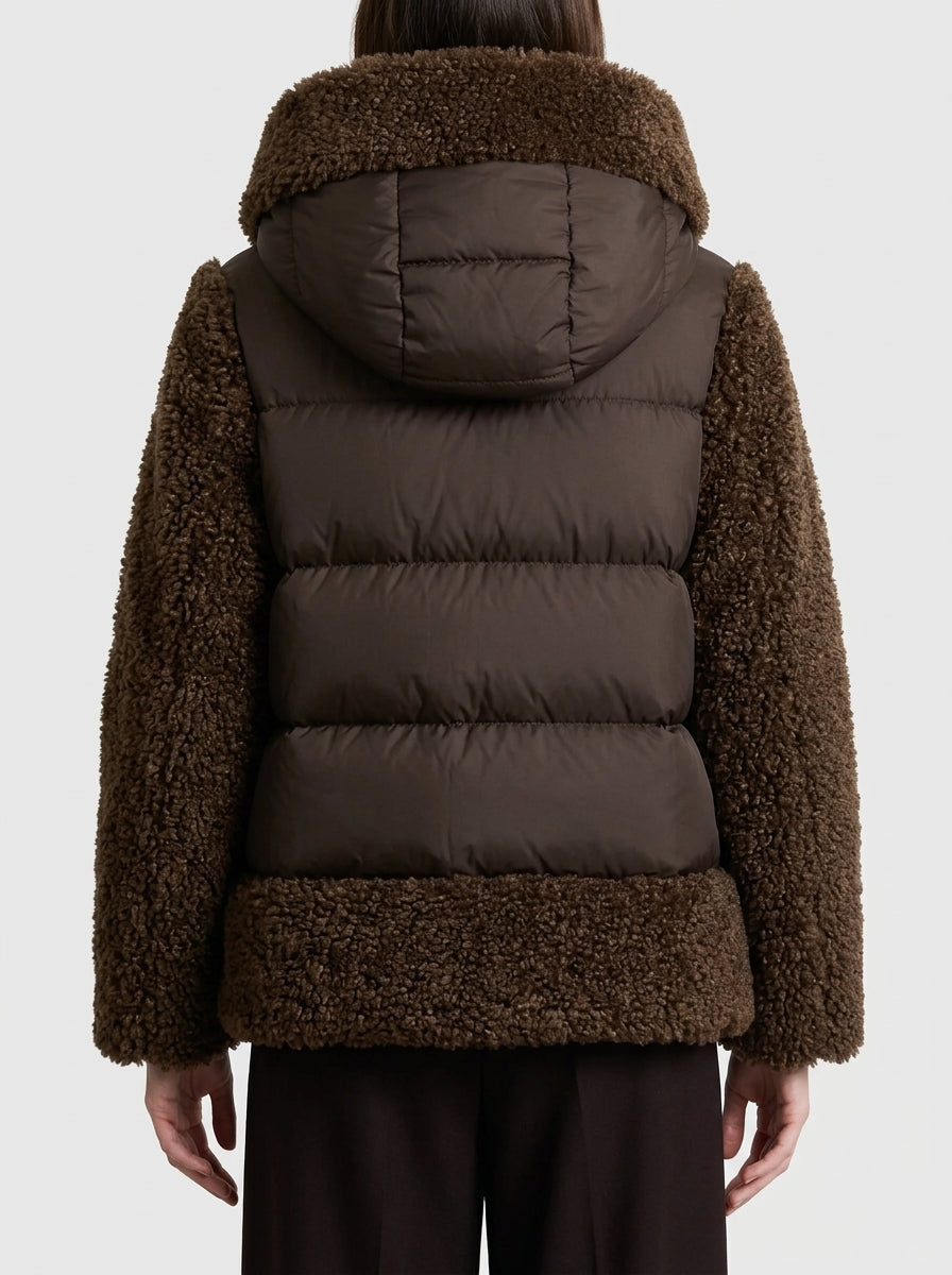 Lamb Hybrid Hood Wom Jkt moro 