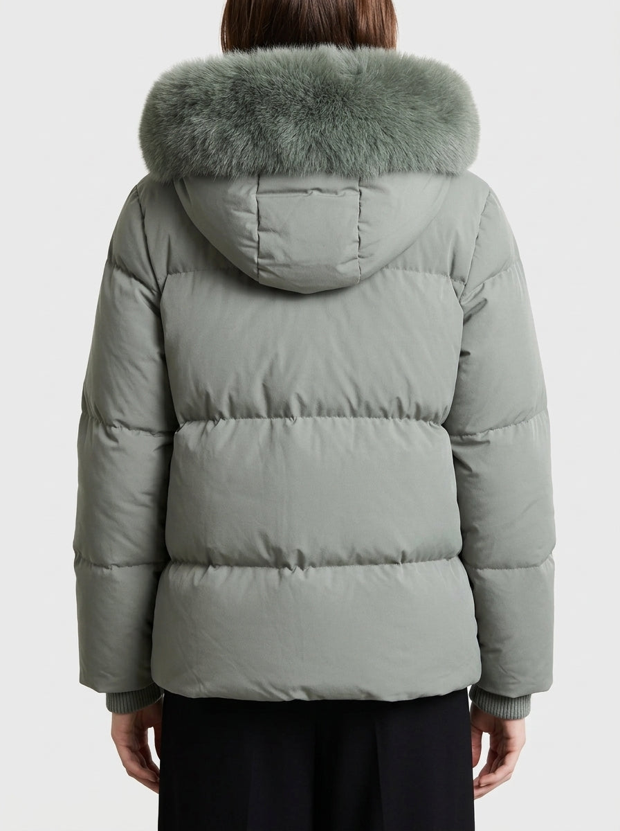 Fly Tubic 18 Hood Fur Wom Jkt verde 