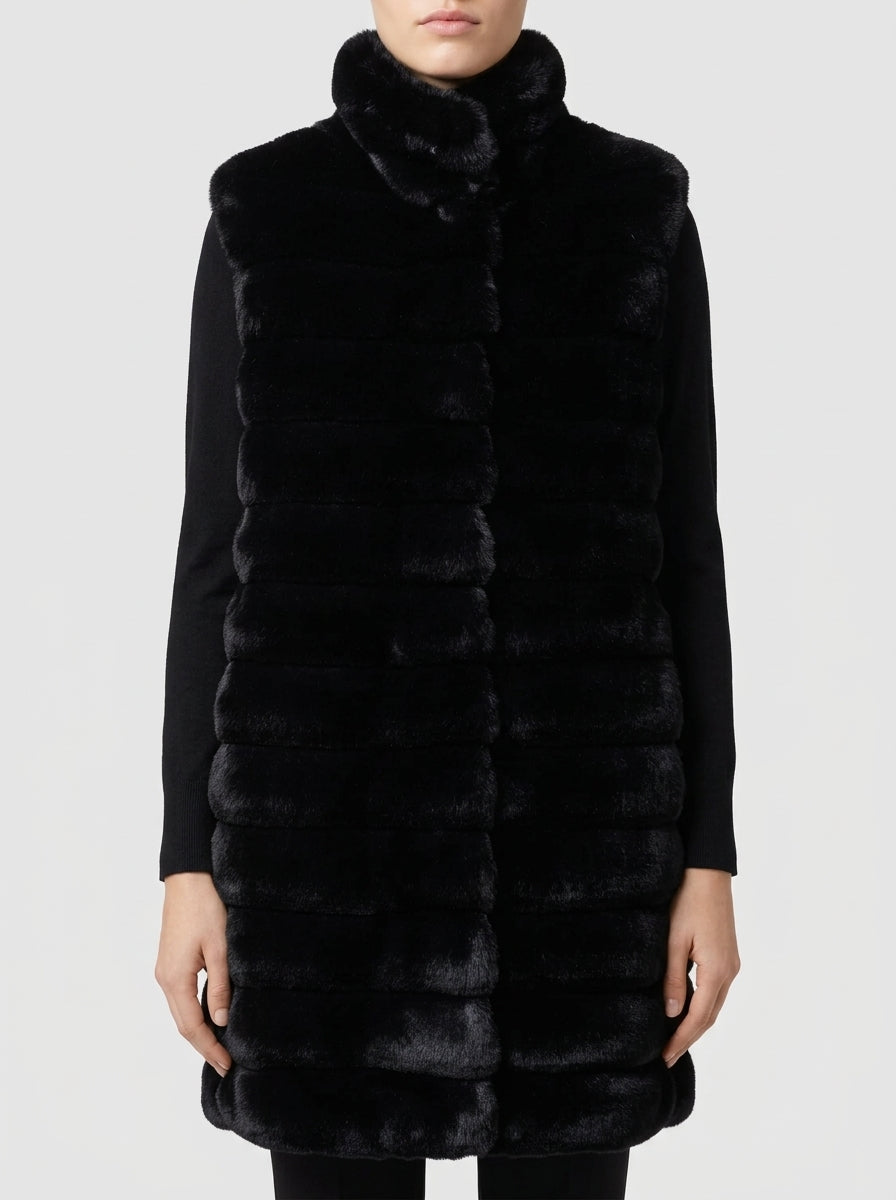 Court Long Gilet Wom Jkt black 