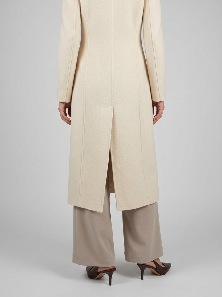Cappotto panna monopetto 