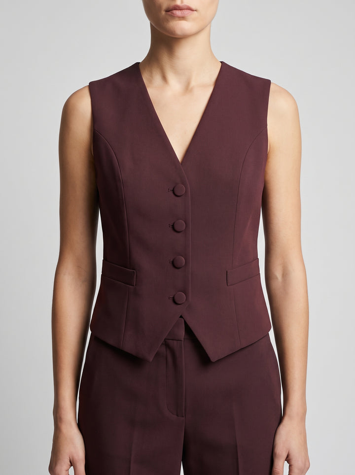 Gilet monopetto bordeaux 