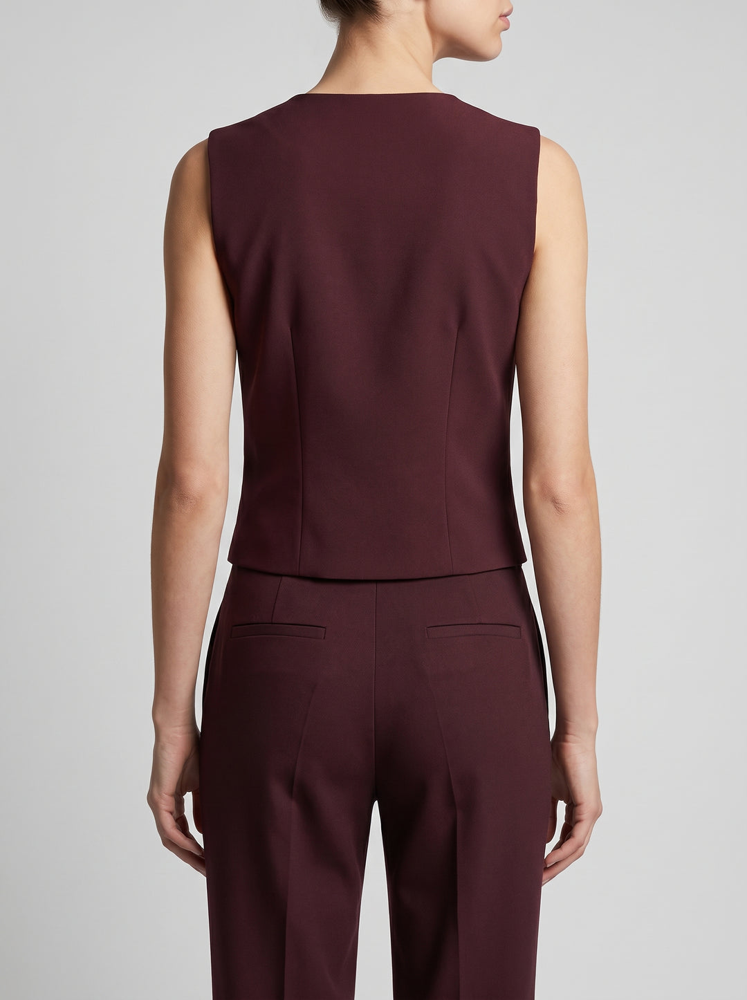 Gilet monopetto bordeaux 