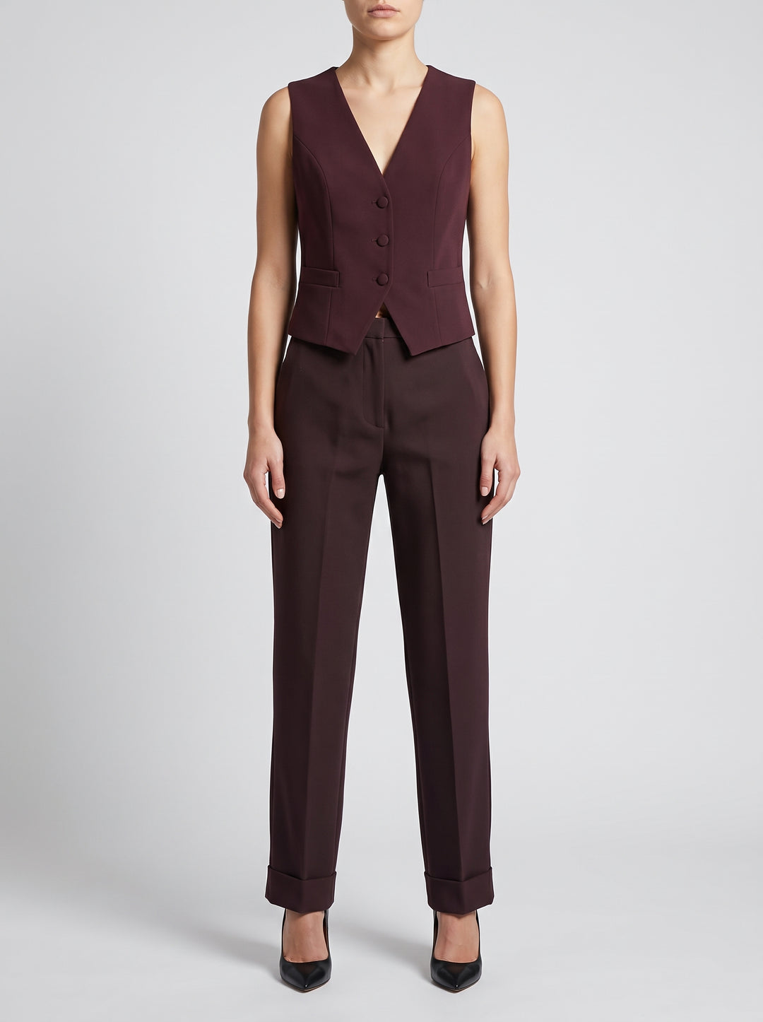 Gilet monopetto bordeaux 