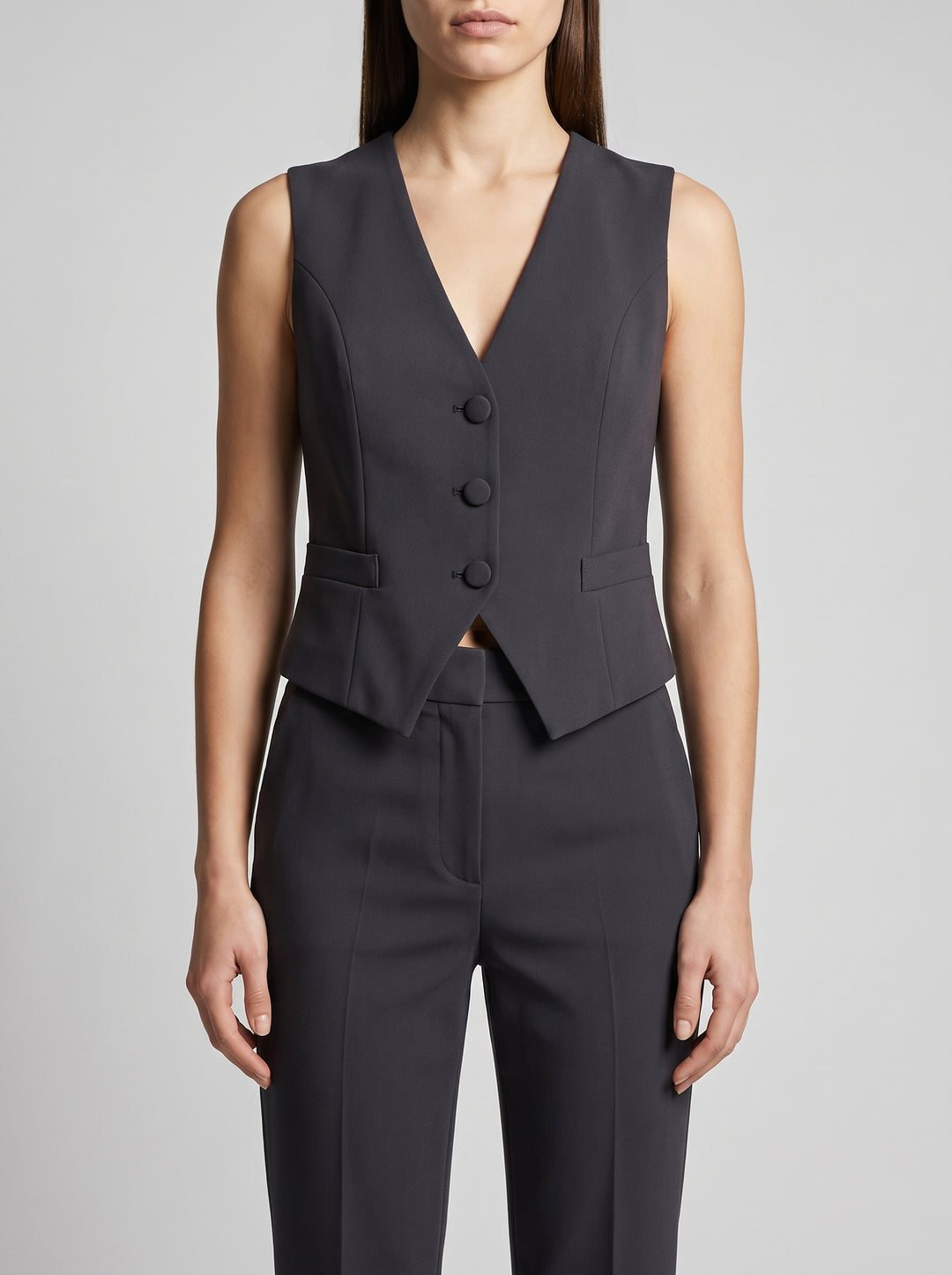 Gilet monopetto grigio 
