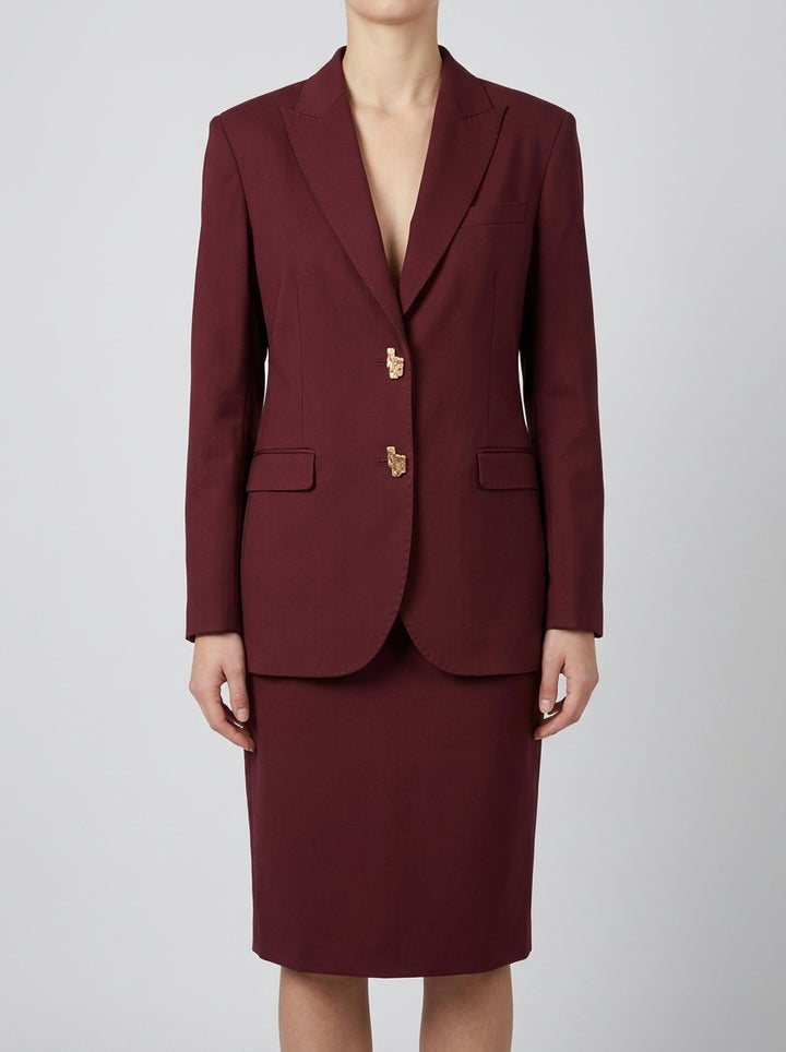 GIACCA BORDEAUX BOTTONI ORO 