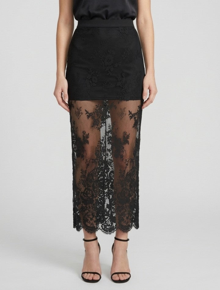 Gonna Nero in pizzo 