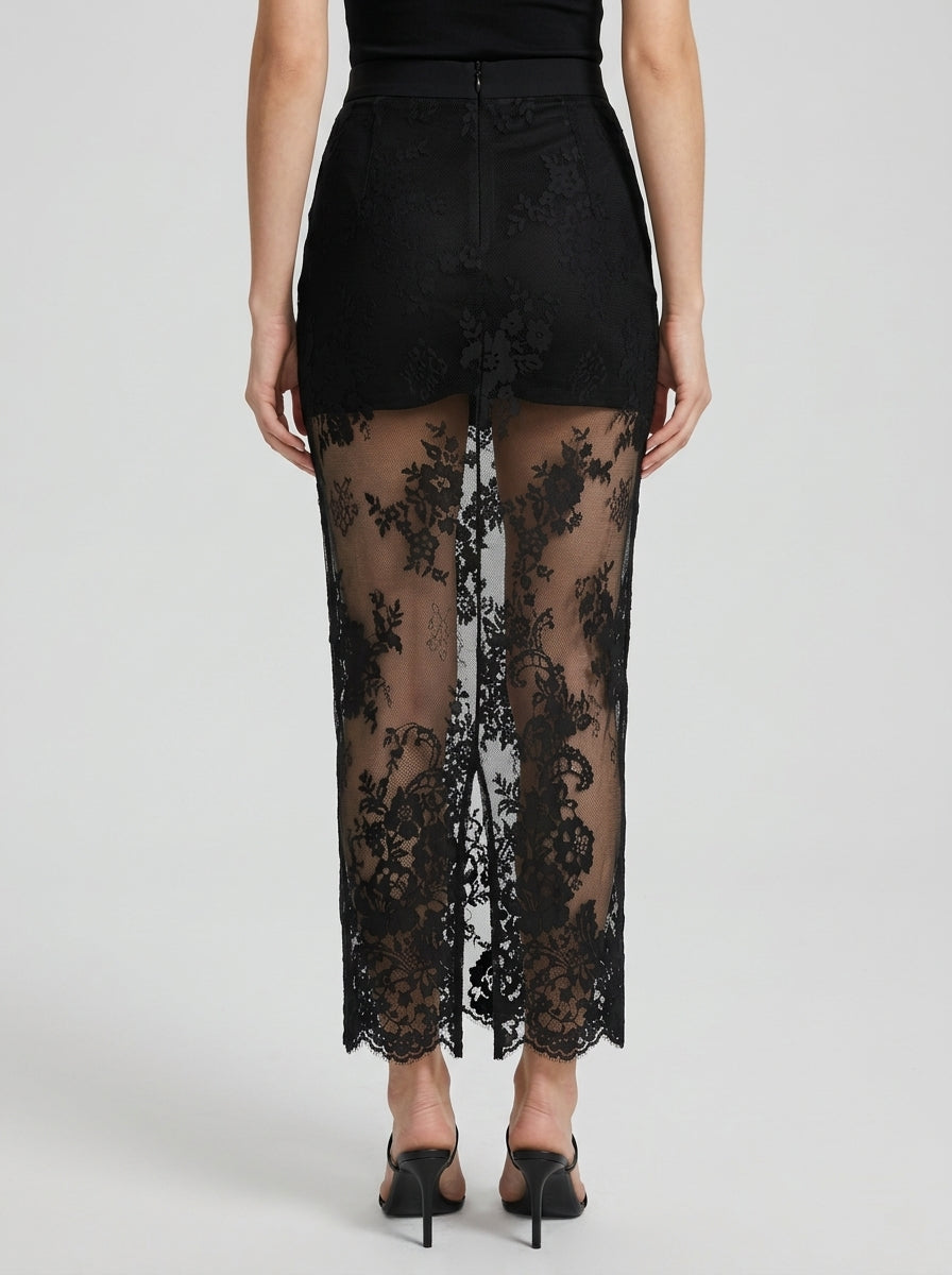 Gonna Nero in pizzo 