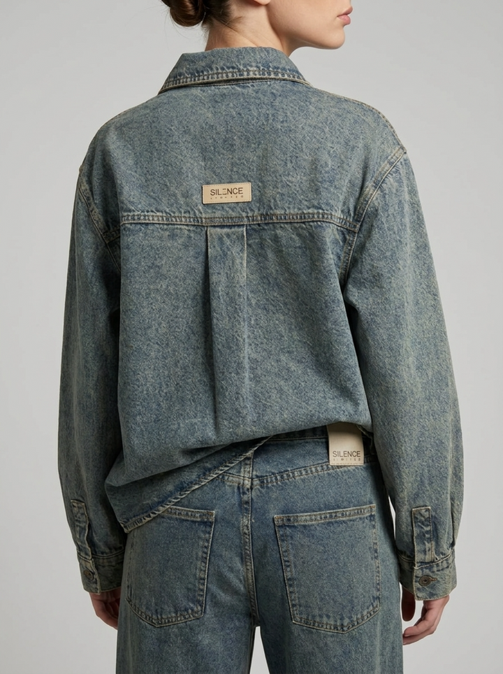 Camicia Over in Denim con Ciappe 