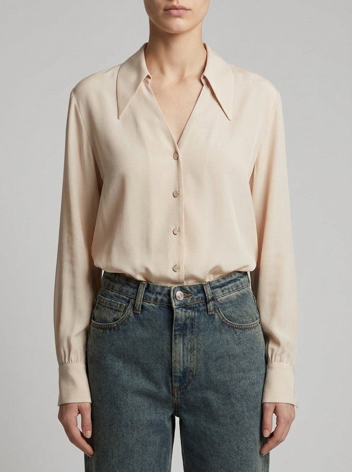 Jeans Silence donna gamba larga 