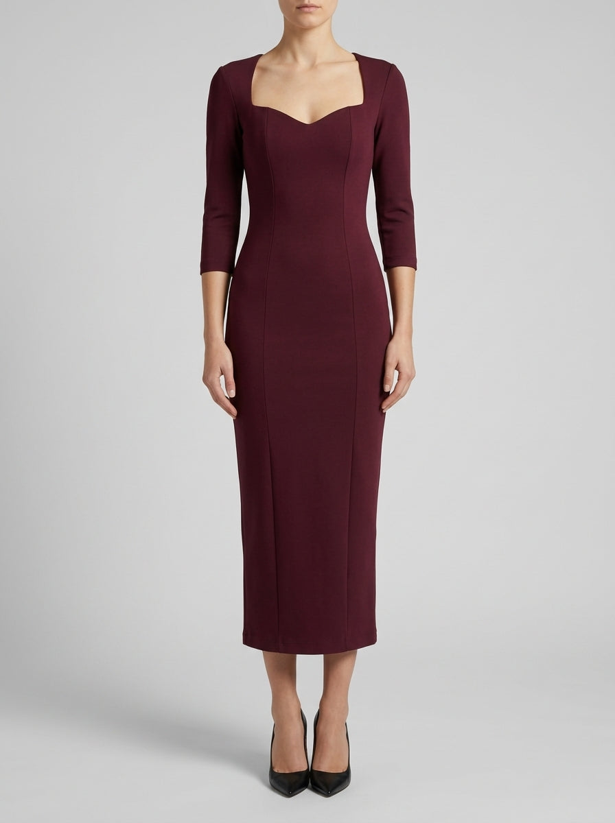 Tubino bordeaux stretch 