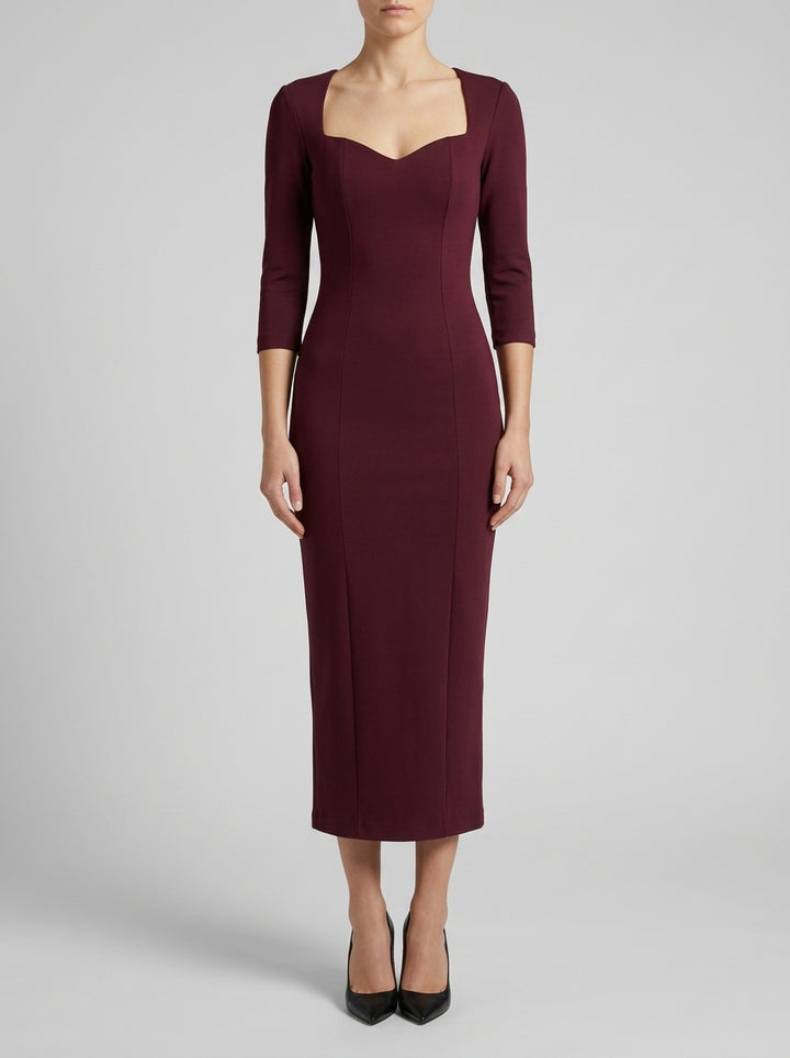 Tubino bordeaux stretch 