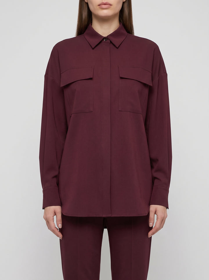 Camicia Oversize Bordeaux 