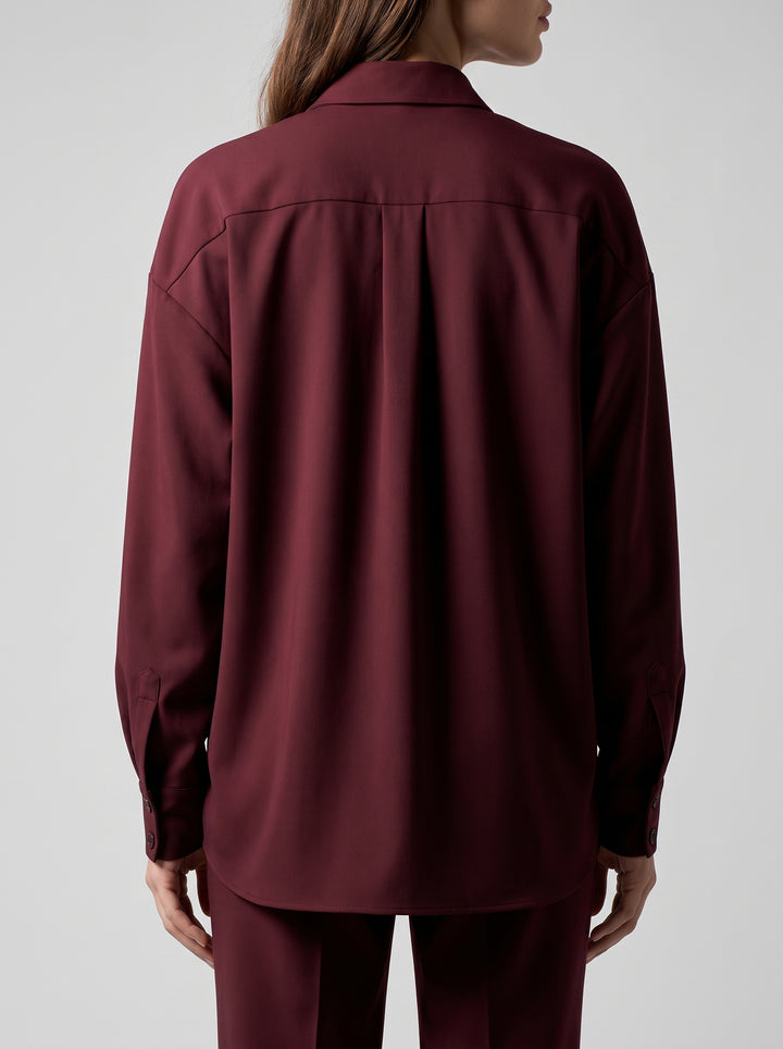 Camicia Oversize Bordeaux 