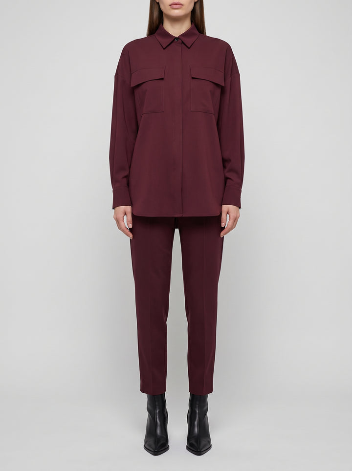Camicia Oversize Bordeaux 