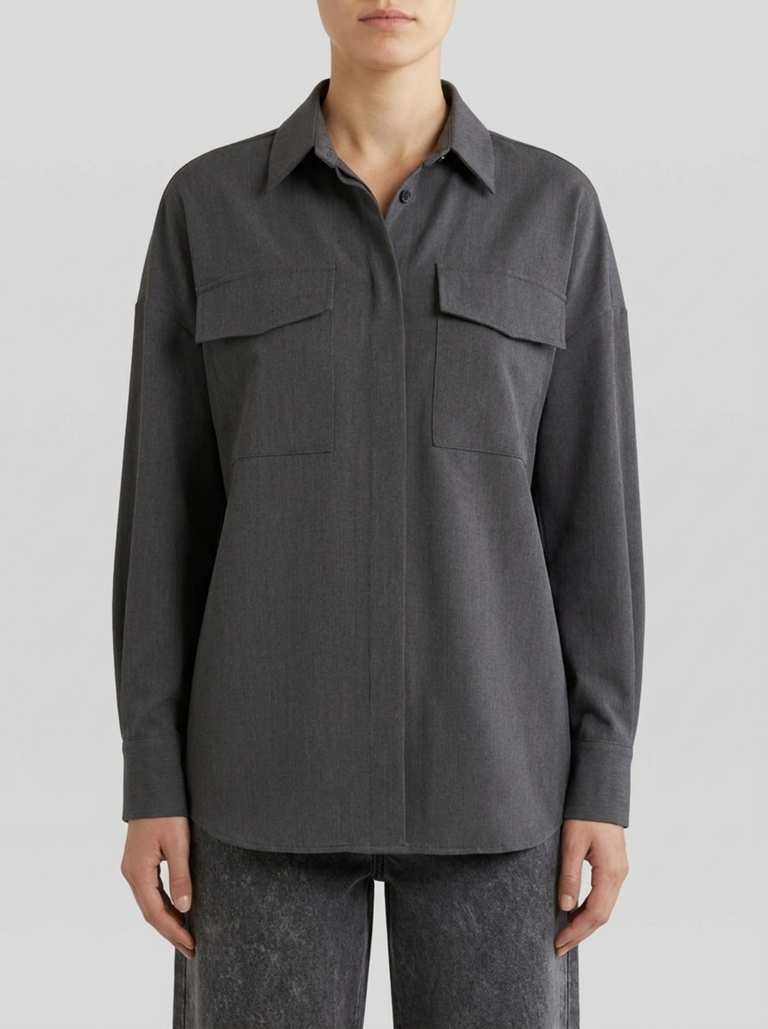 Camicia Oversize grigia 