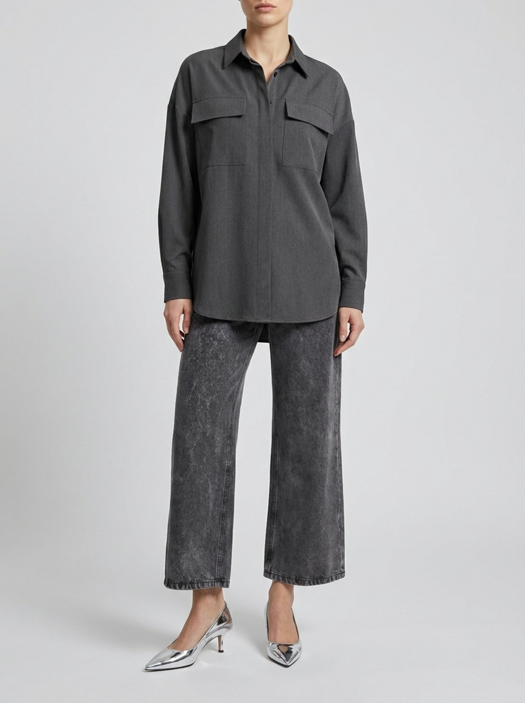 Camicia Oversize grigia 