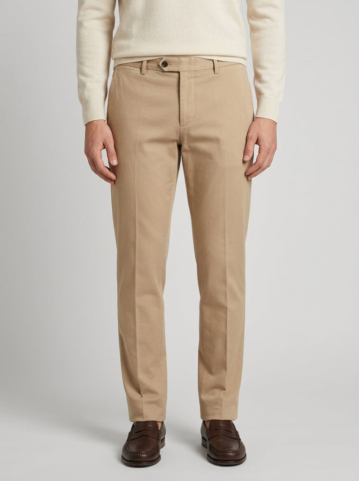 Pantalone Tasca America in Cotone e Cashmere beige 