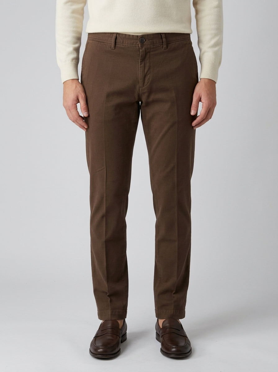 Pantalone Tasca America in Cotone e Cashmere moro 