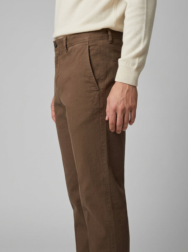Pantalone Tasca America in Cotone e Cashmere moro 