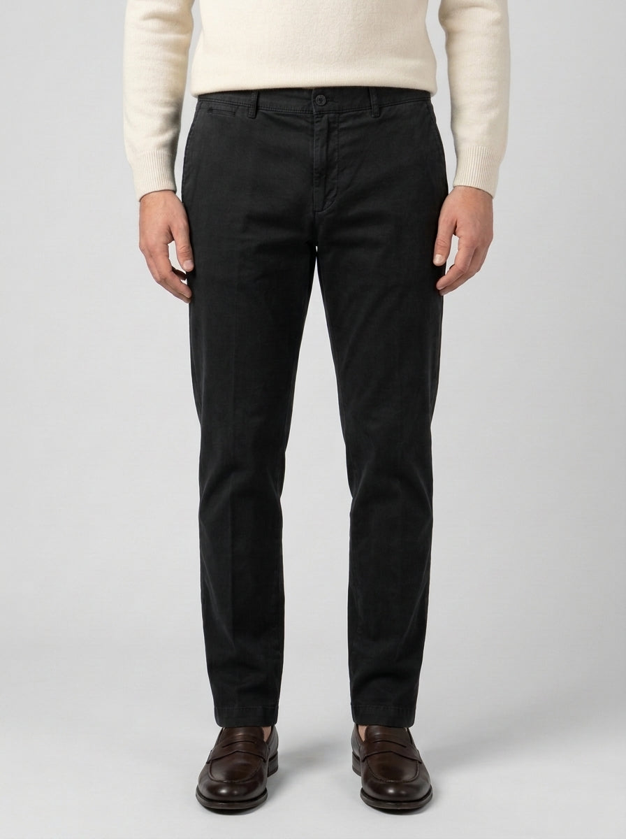 Pantalone Tasca America in Cotone e Cashmere nero 