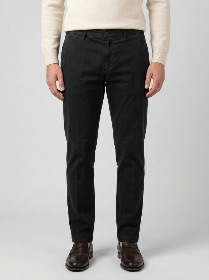 Pantalone Tasca America in Cotone e Cashmere nero 
